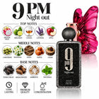 9 PM Night Out Perfume With a fragrance notes