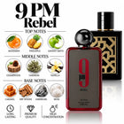 9 PM Rebel Perfume with a fragrance notes
