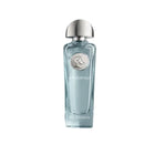 A bottle of Sir Francis Masterpiese Eau de Toilette perfume, featuring a light blue glass bottle with a metallic silver cap and a silver crest emblem on the front.