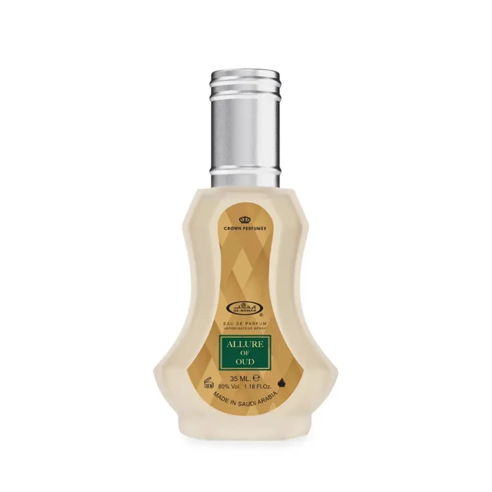 Allure of Oud by ALREHAB 35 ml perfume bottle on white background