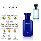 Blue Citrus Perfume by LANSY with Bergamot, Lemon, Petitgrain, Nutmeg, Lavender, Neroli, Sage, Cinnamon, Indonesian Patchouli, Amber and Guaiac Wood Notes