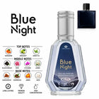 Blue Night Perfume by ALREHAB with Mandarin, Bergamot, Green Tea, Rose, Jasmine, Sandalwood, Amber and Musk Notes