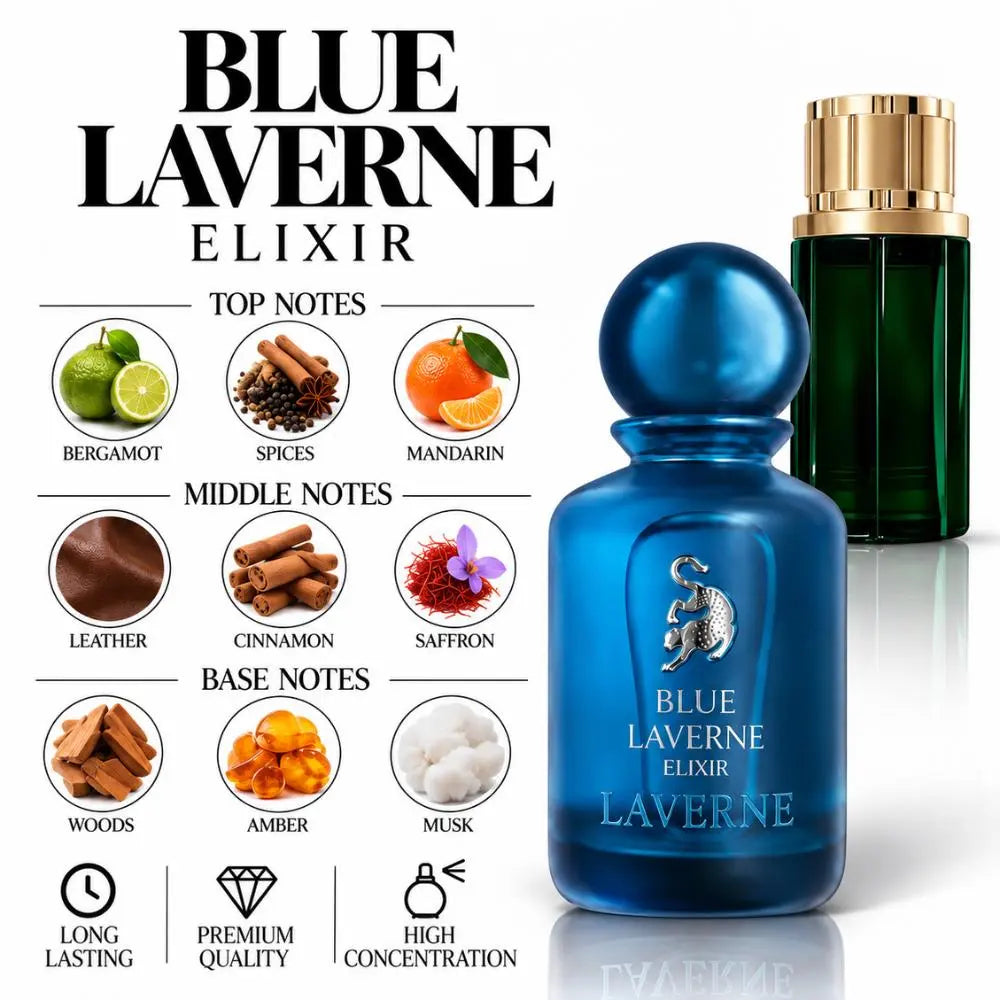 Blue laverne Elixir Perfume with fragrance notes and scent comparison