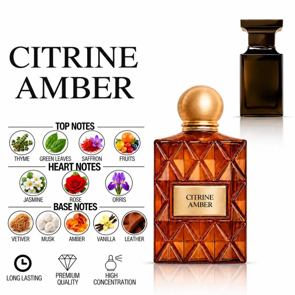 Citrine Amber perfume with a fragrance notes