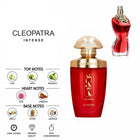 Cleopatra Intense by ALREHAB with pear, apple, bergamot, rose, cinnamon, vanilla, vetiver and labdanum