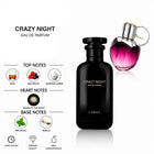 Crazy Night Eau de Parfum by LANSY with Rum, Red Fruits, Whipped Cream, Queen of the Night, Patchouli and Vanilla Notes