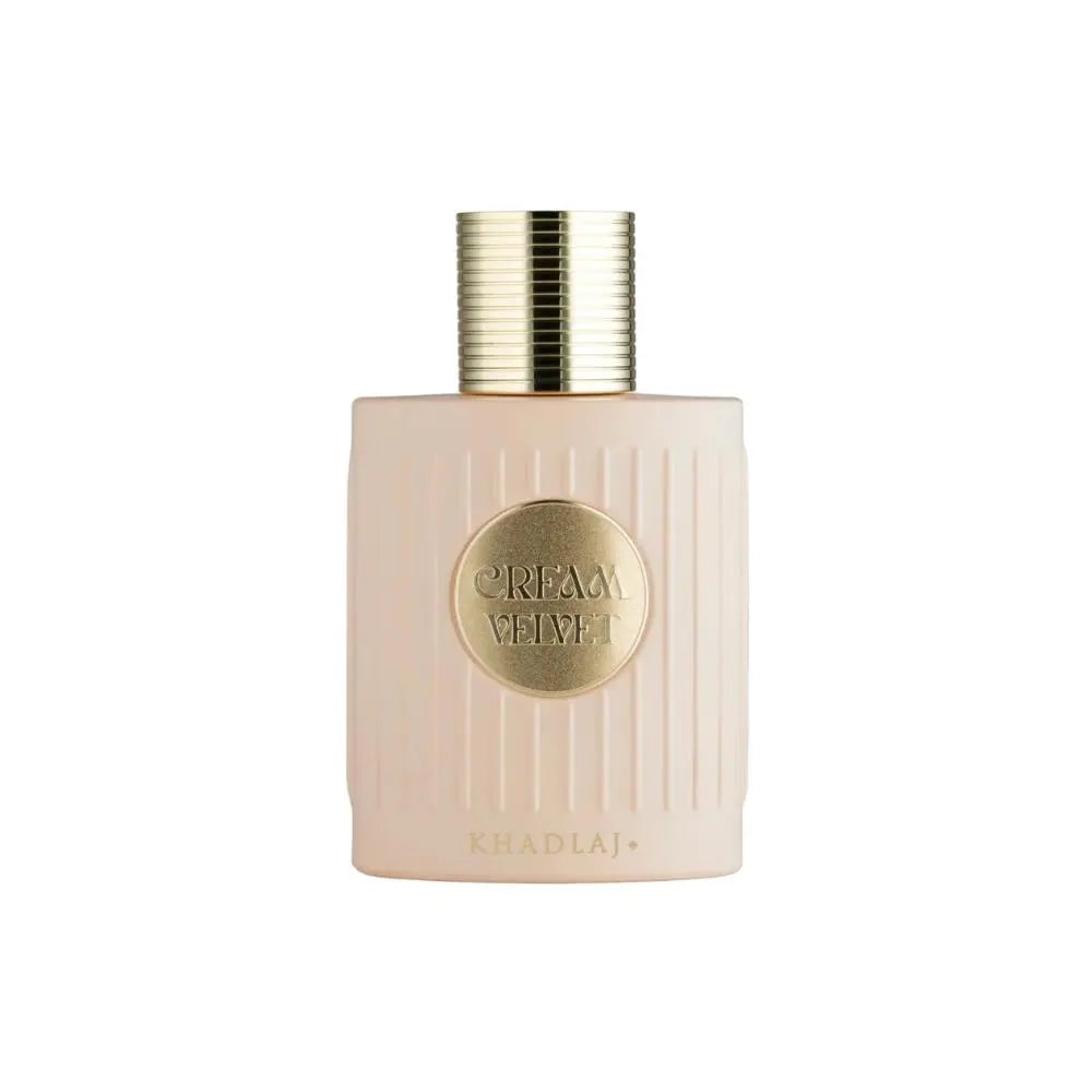 Cream Velvet Perfume on white background