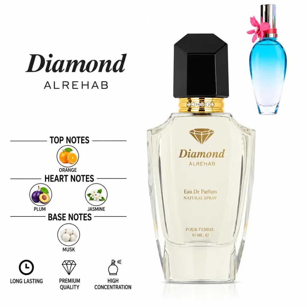 Diamond Women’s Perfume by ALREHAB with Orange, Plum, Jasmine and Musk Notes