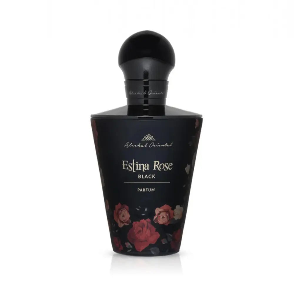 Estina Rose Black Parfum by ALREHAB on White Background
