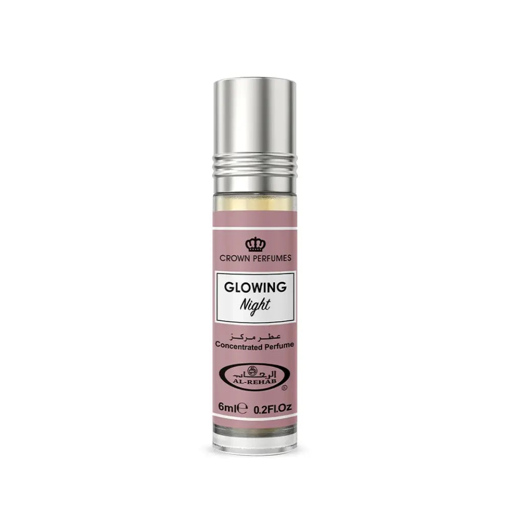 Glowing Night 6 ml concentrated perfume oil by ALREHAB on white background