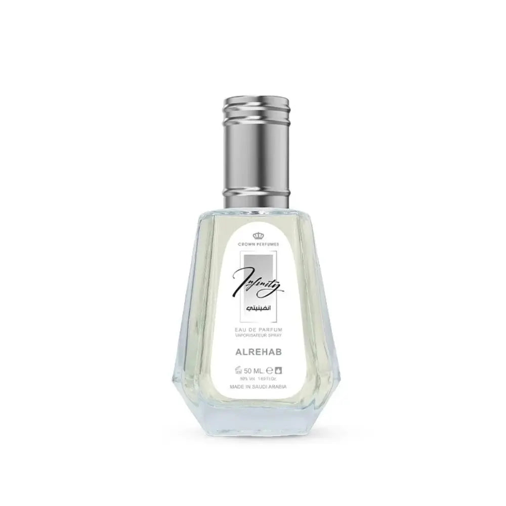 Infinity Perfume on white background