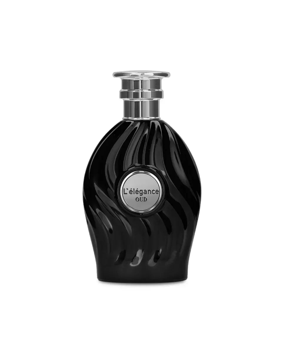 L'Elegance Oud Perfume on white background