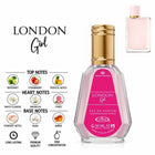 London Girl Perfume by ALREHAB with Bergamot, Strawberry, Tropical Notes, Magnolia, Jasmine, Musk and Amber Notes