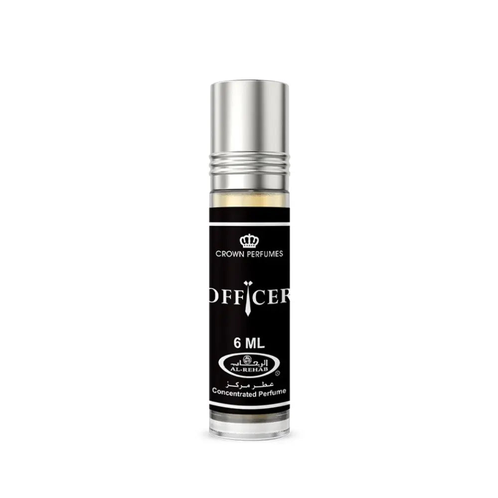 Officer 6 ml concentrated perfume oil by ALREHAB on white background