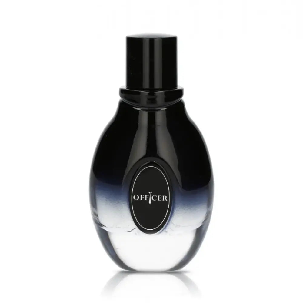 Officer men’s perfume bottle on white background