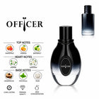 Officer men’s perfume with citrus, jasmine, cedarwood, patchouli and musk