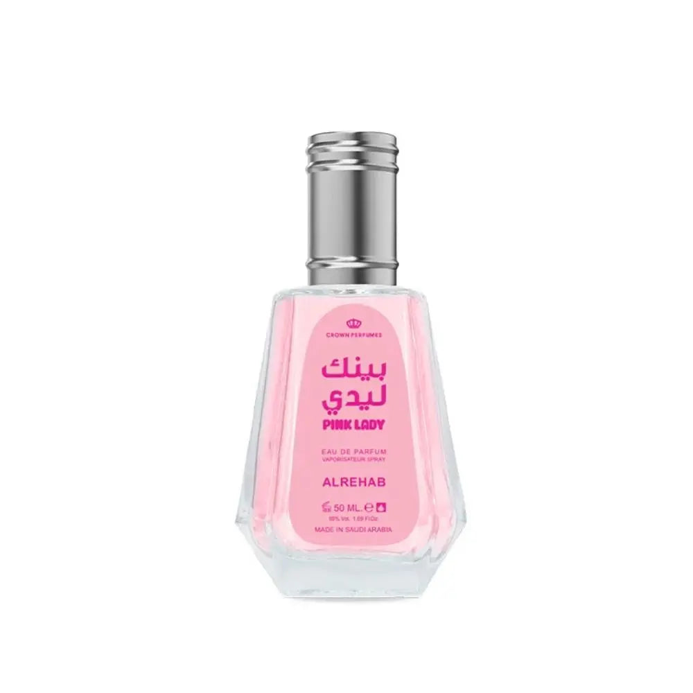 Pink Lady perfume bottle by ALREHAB on white background