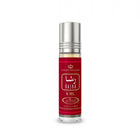 Rasha 6 ml concentrated perfume oil by ALREHAB in a red roll-on bottle.
