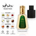 Rawdat Taibah fragrance by ALREHAB with aromatic notes and scent comparison