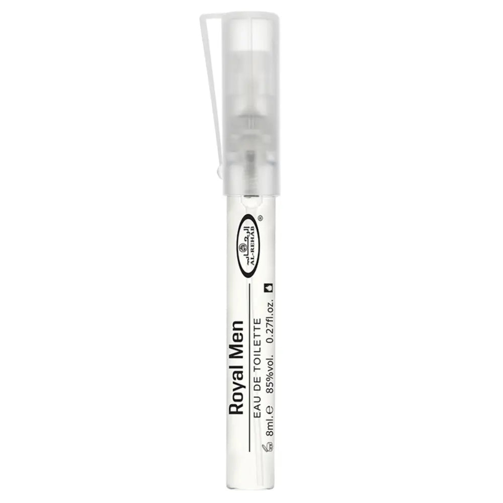 Royal Men 8 ml perfume spray by ALREHAB on white background