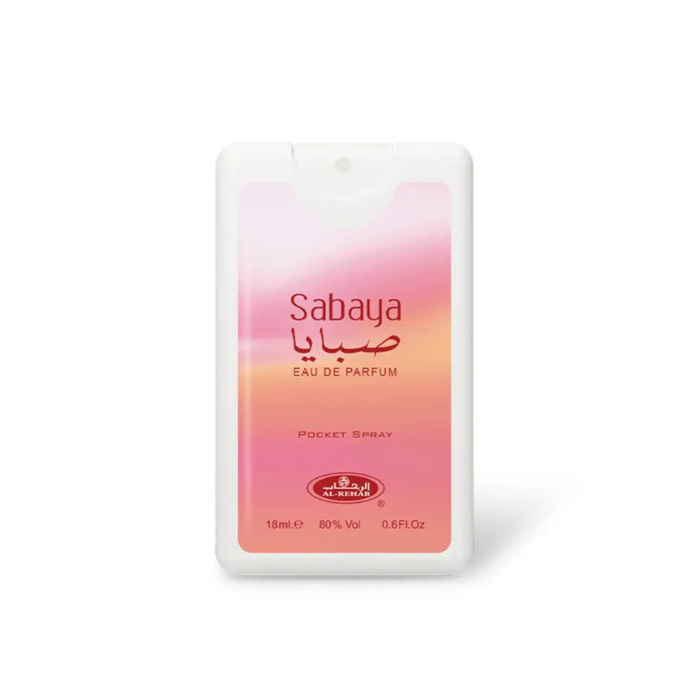 Sabaya 18 ml Eau de Parfum Pocket Spray by ALREHAB on White Background