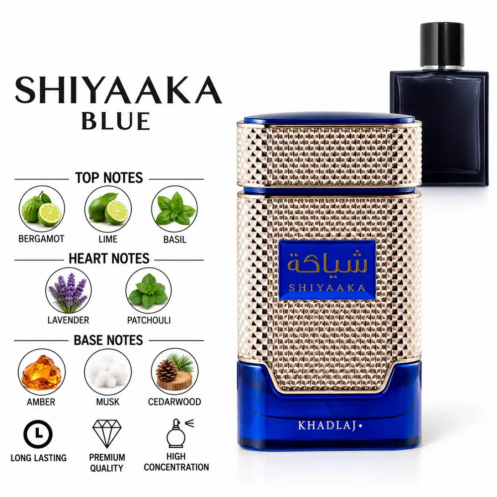 Shiyaaka Blue Perfume with fragrance notes and scent comparison