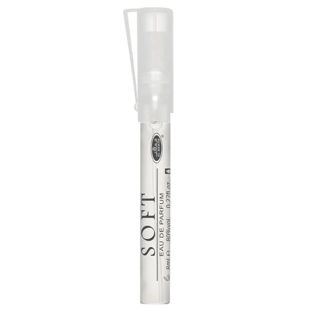 Soft 8 ml Eau de Parfum Spray by ALREHAB on White Background