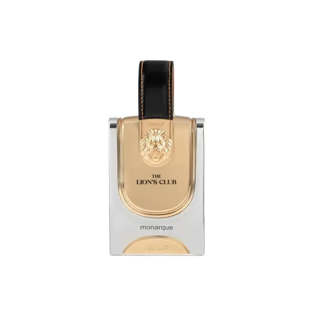 The Lion's Club Monarque Perfume, set against a plain white background.