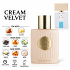 cream Velvet Perfume with fragrance notes and scent comparison