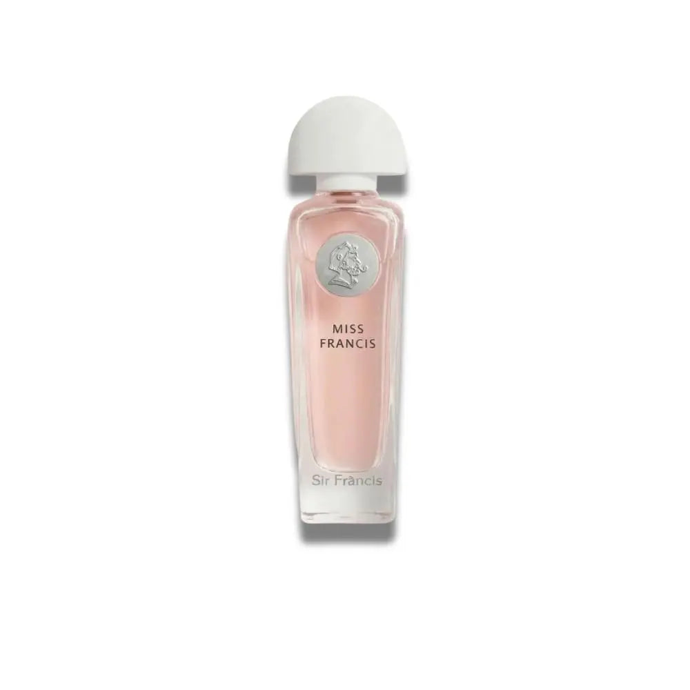 Miss Francis perfume by Sir Francis in a pink glass bottle